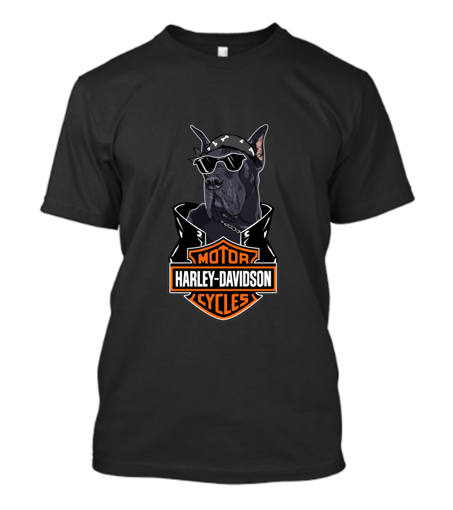 Great Dane Harley Davidson Motor Cycles T-Shirt
