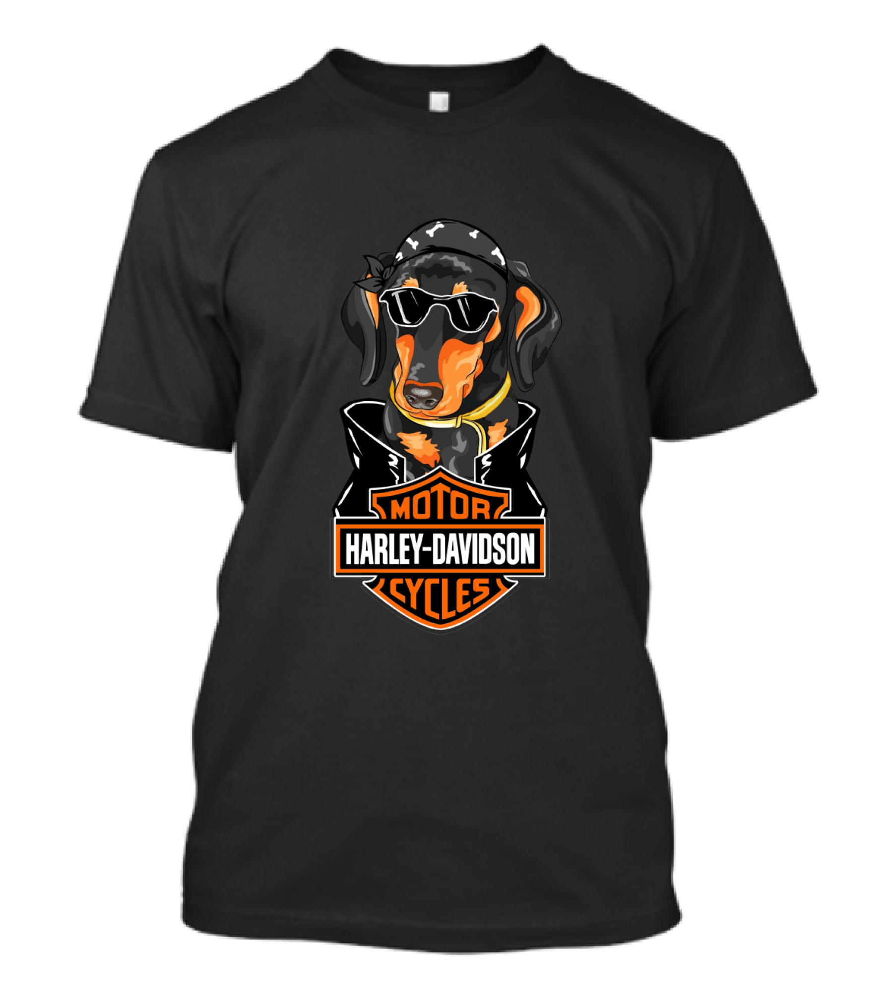 Dachshund Biker Harley Davidson Motor Cycles T-Shirt