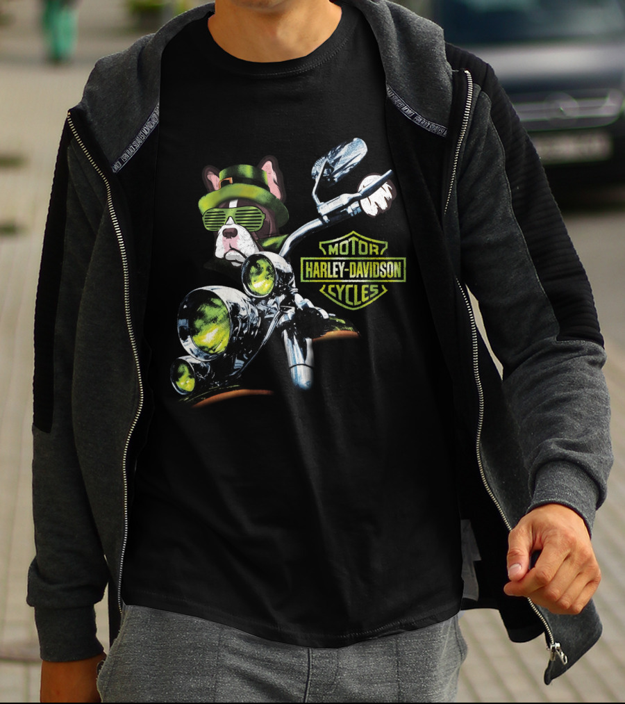 French Bulldog Harley Davidson Motorcycles Rider T-Shirt