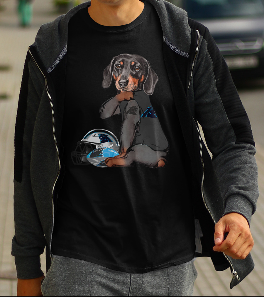 Carolina Panthers Dachshund With Helmet T-Shirt