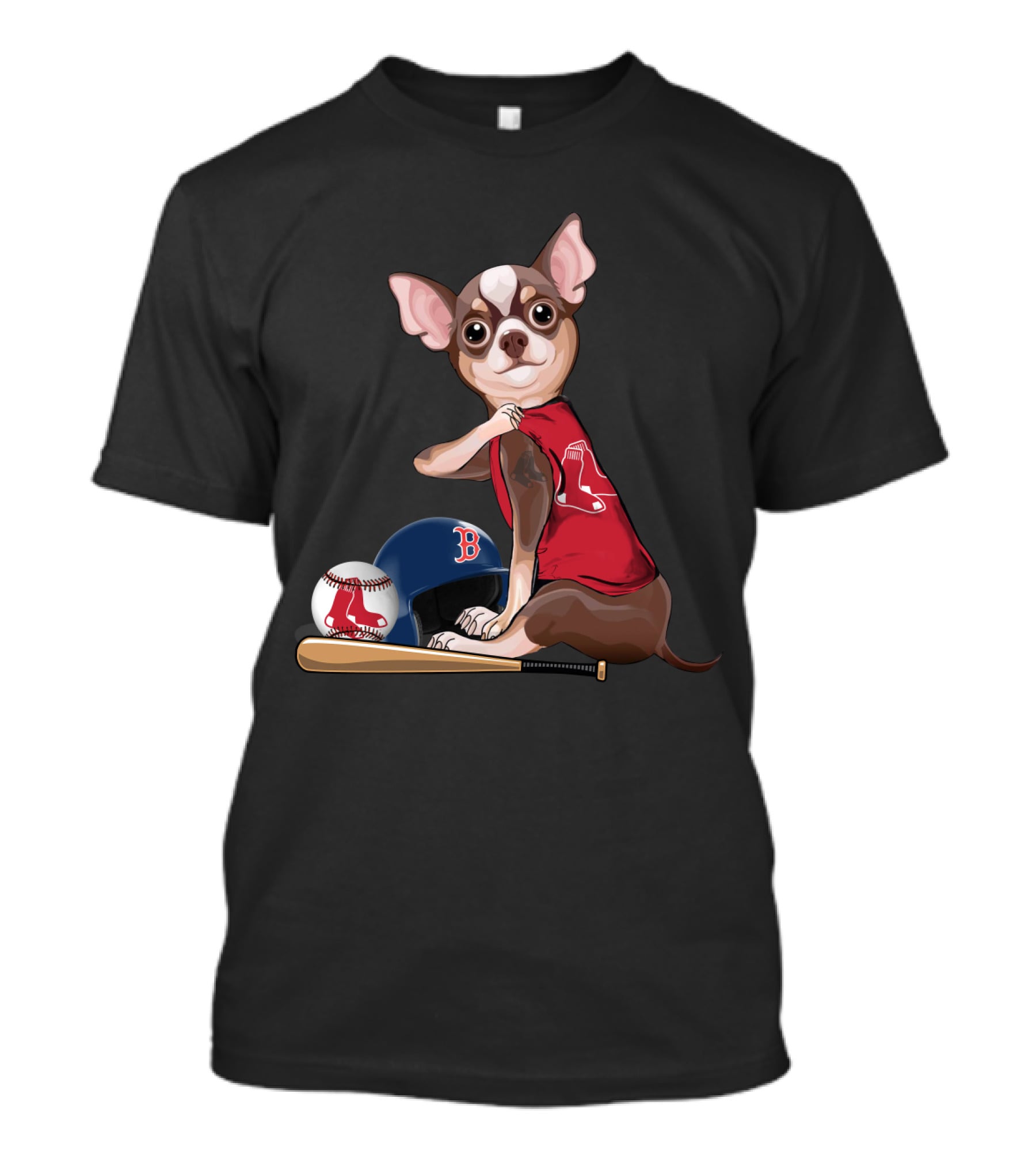 Boston Red Sox Chihuahua Baseball Gear T-Shirt