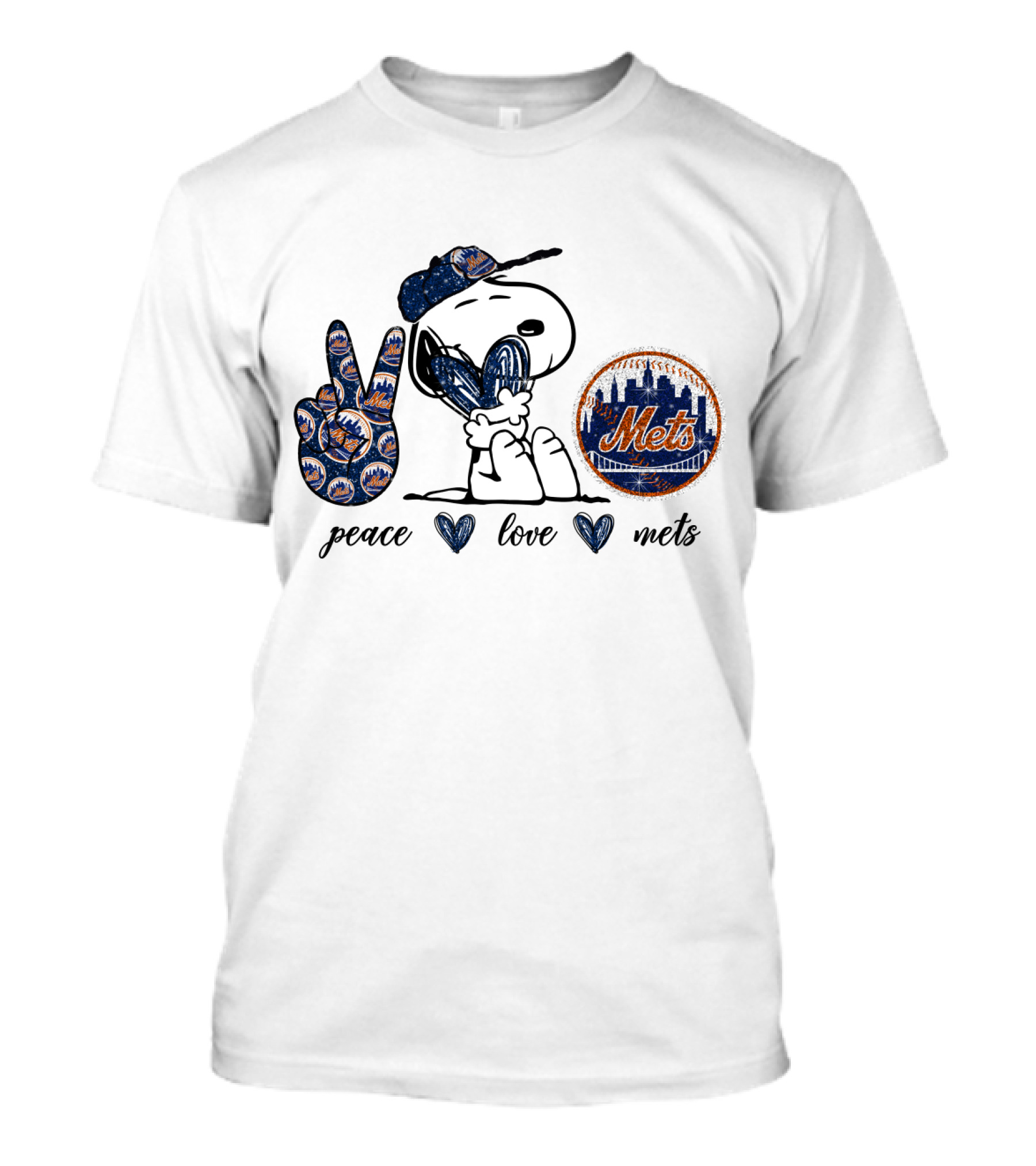 Peace Love Mets Snoopy T-Shirt