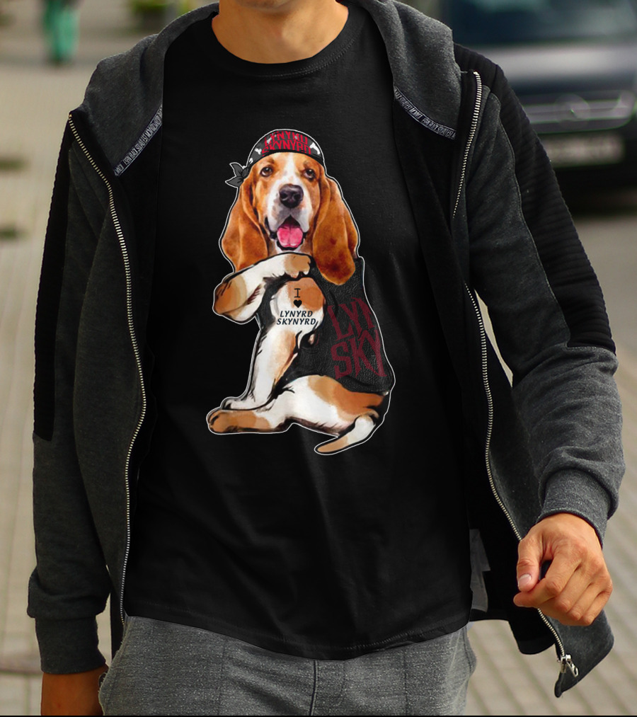 Lynyrd Skynyrd Basset Hound With Bandana T-Shirt