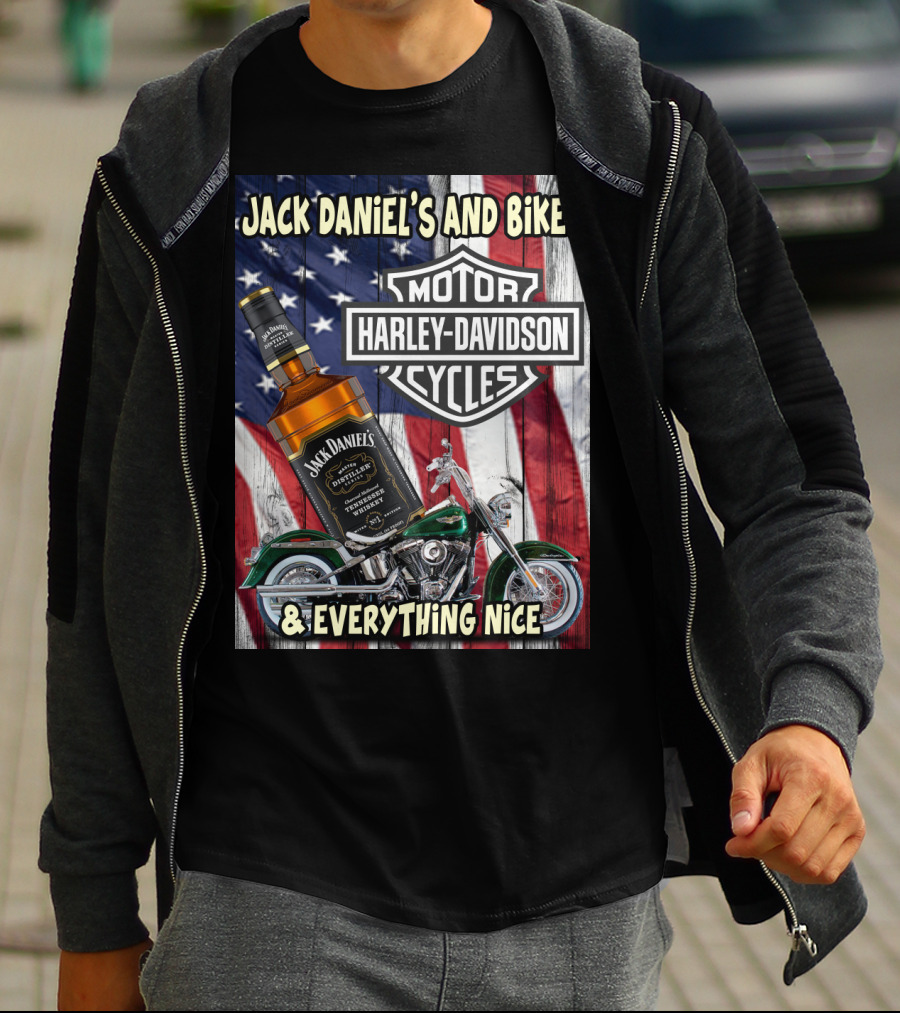 Jack Daniel's And Bikes Harley Davidson Motorcycles & Everything Nice T-Shirt