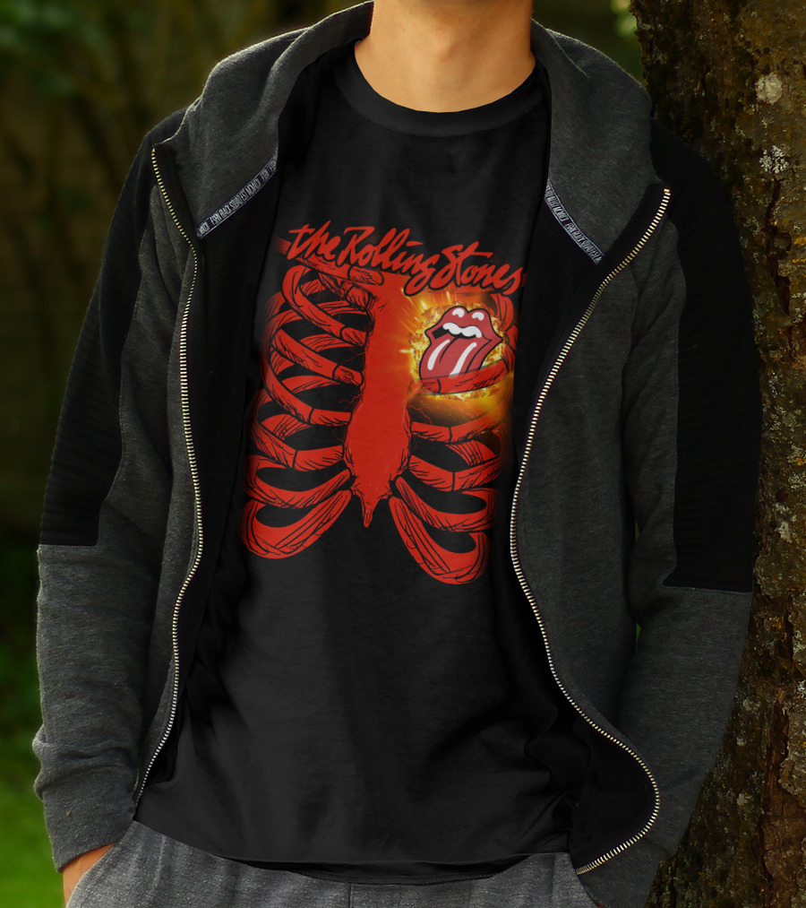 The Rolling Stones Tongue Logo Inside Ribcage T-Shirt