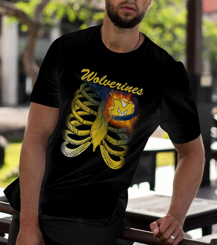 Wolverines M Logo In Ribcage T-Shirt