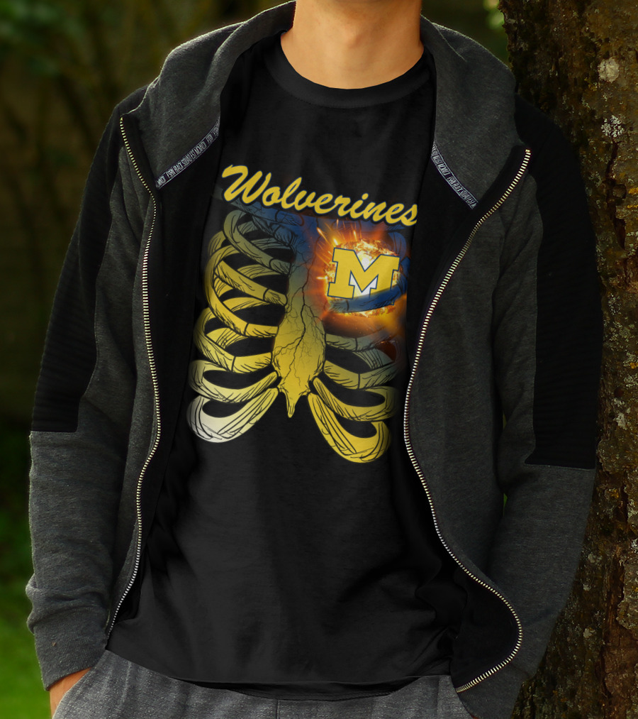 Wolverines M Logo In Ribcage T-Shirt
