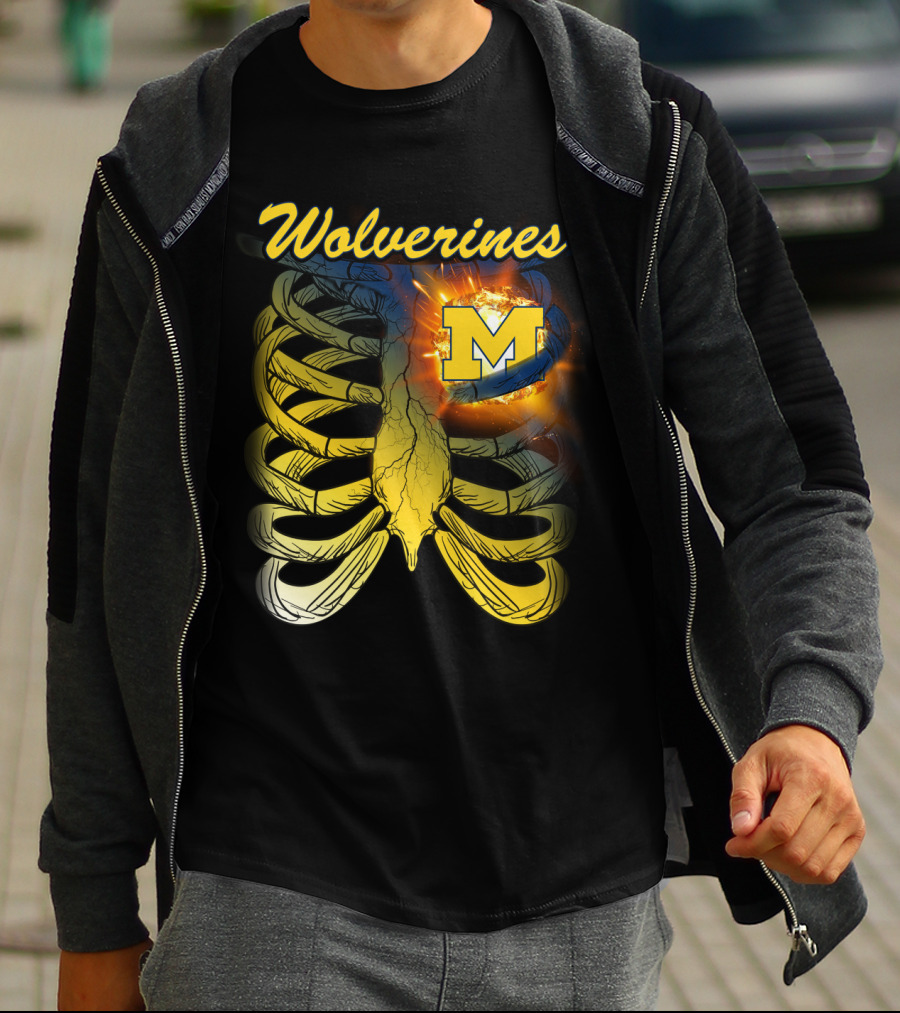 Wolverines M Logo In Ribcage T-Shirt