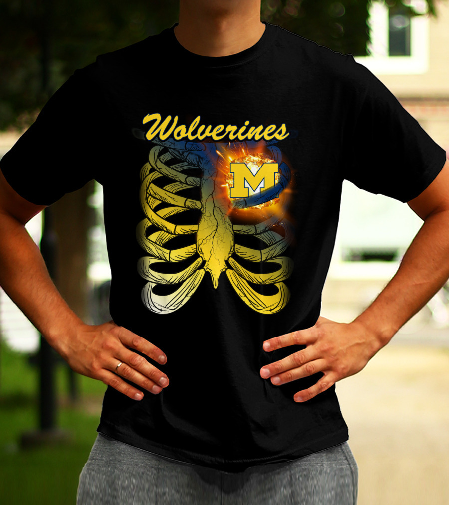 Wolverines M Logo In Ribcage T-Shirt
