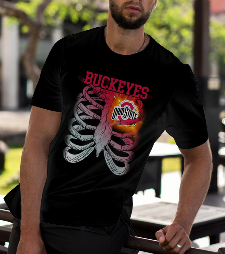 Buckeyes Ohio State Logo Rib Cage T-Shirt