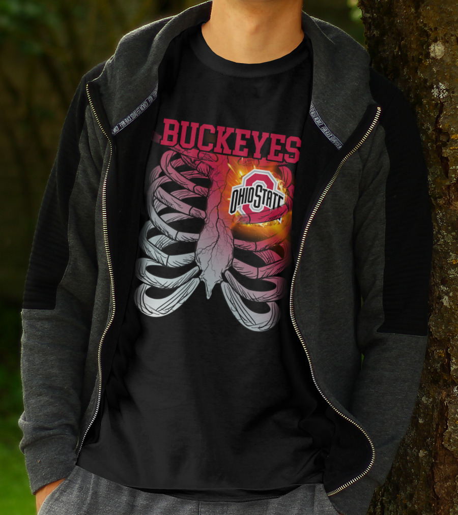 Buckeyes Ohio State Logo Rib Cage T-Shirt