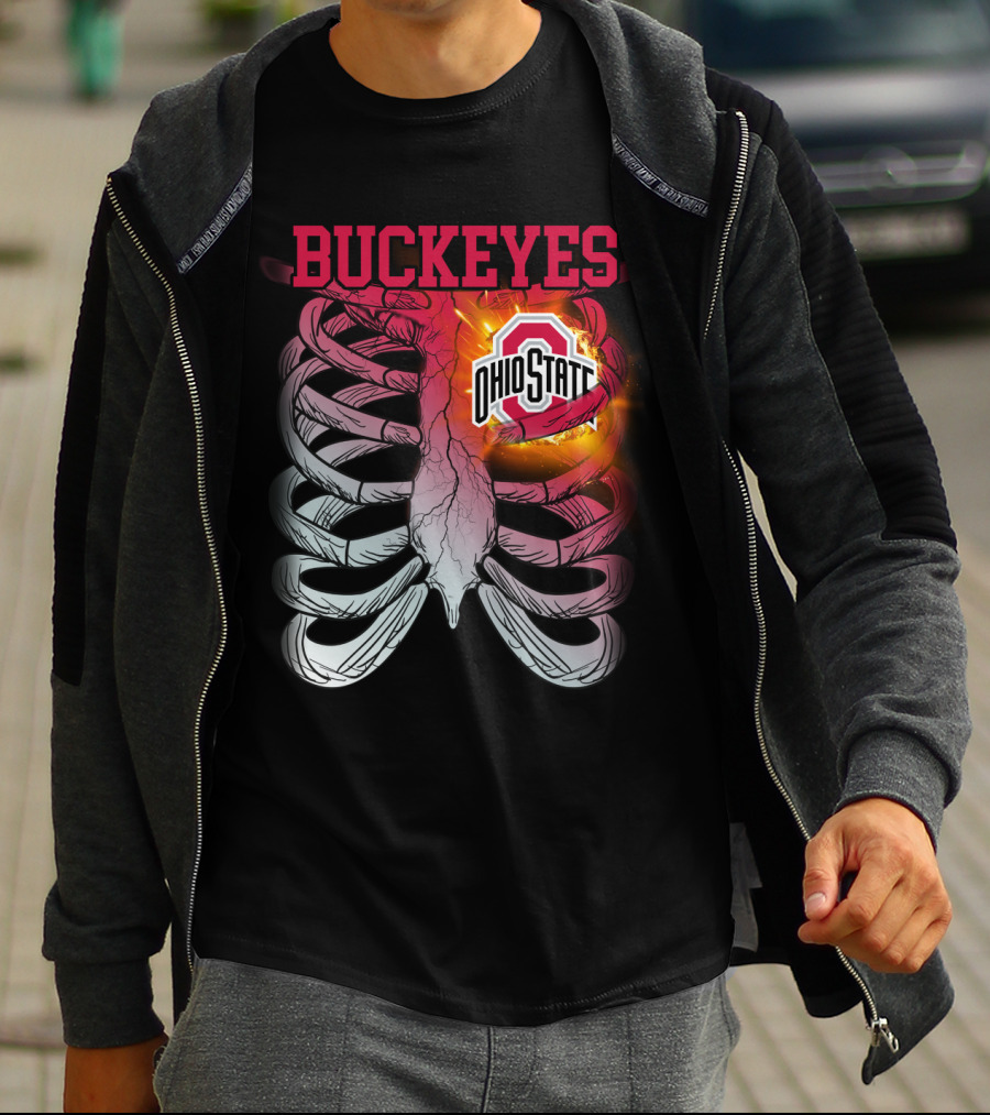 Buckeyes Ohio State Logo Rib Cage T-Shirt