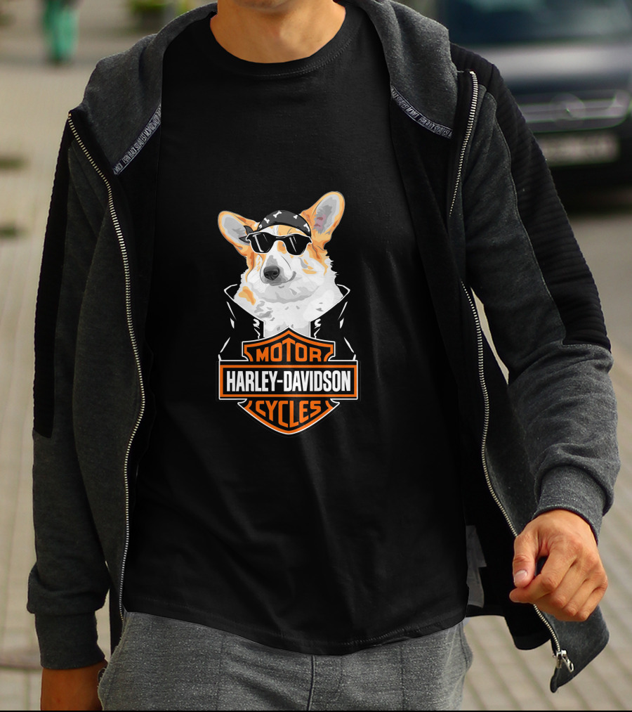 Corgi Harley Davidson Motorcycle Cycles T-Shirt