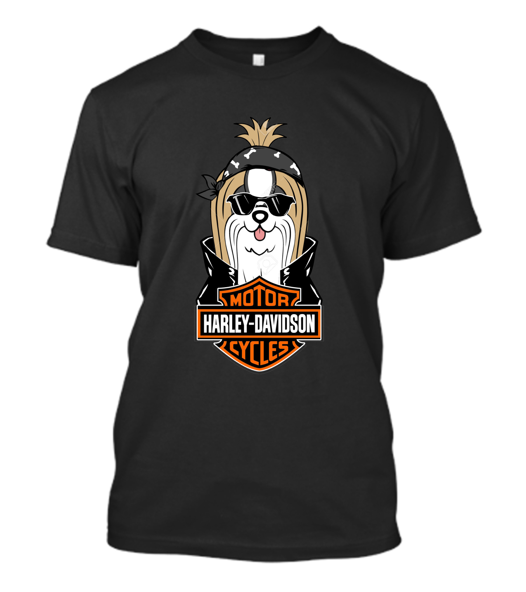 Harley Davidson Motor Cycles Shih Tzus T-Shirt