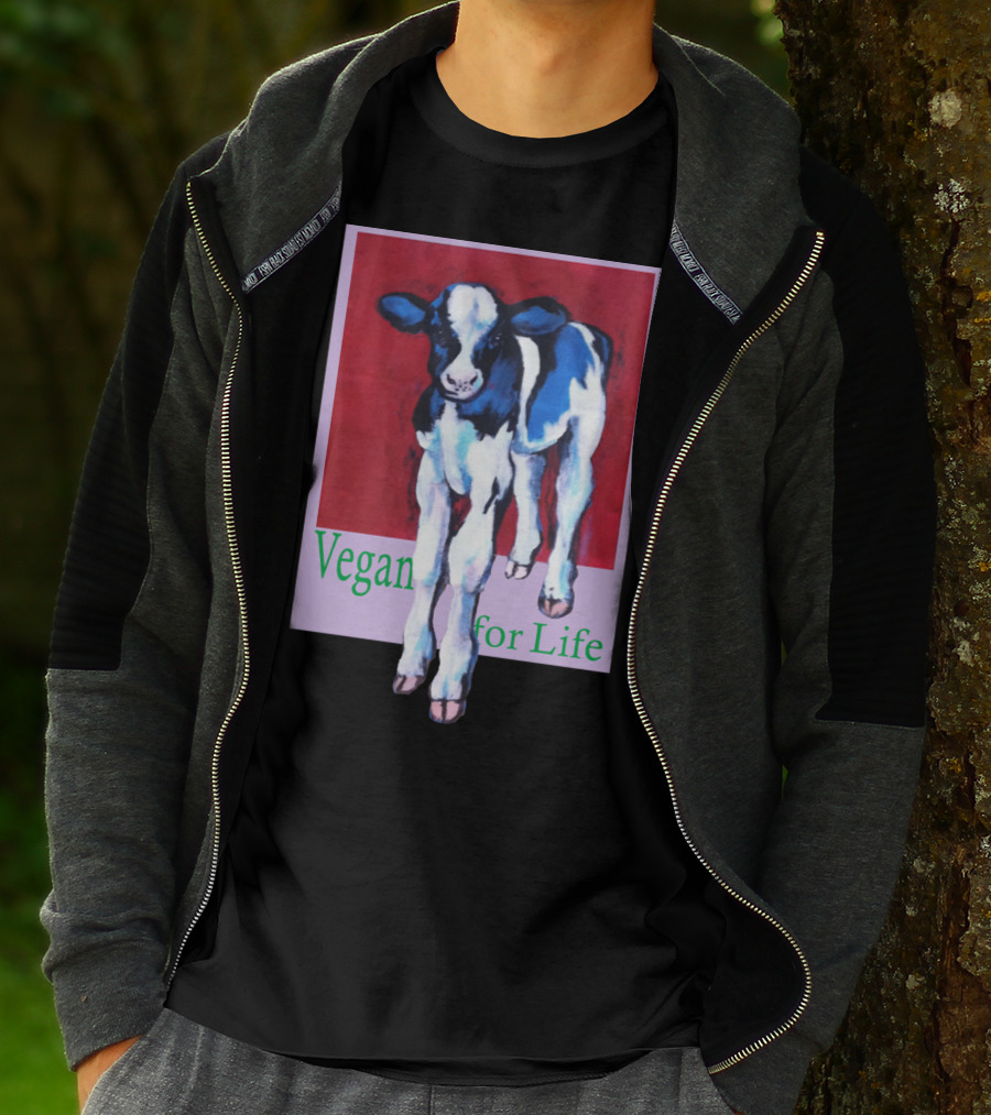 Vegan For Life Colorful Calf T-Shirt