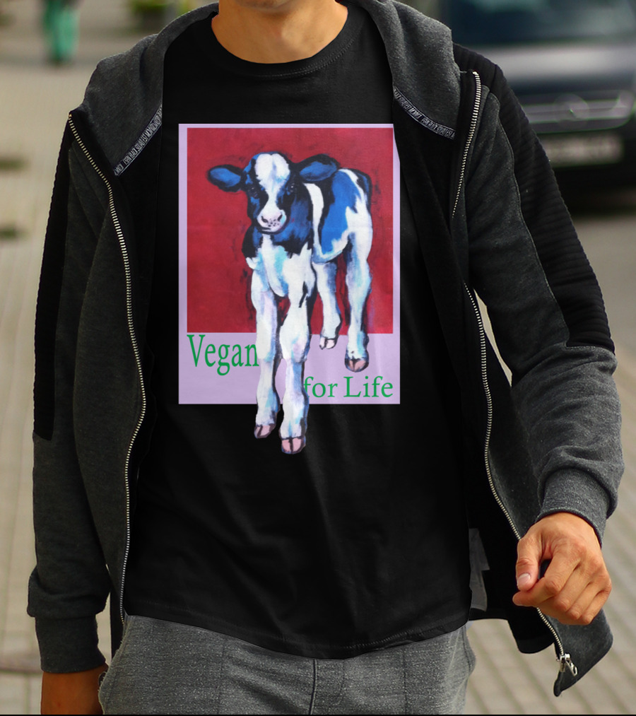 Vegan For Life Colorful Calf T-Shirt