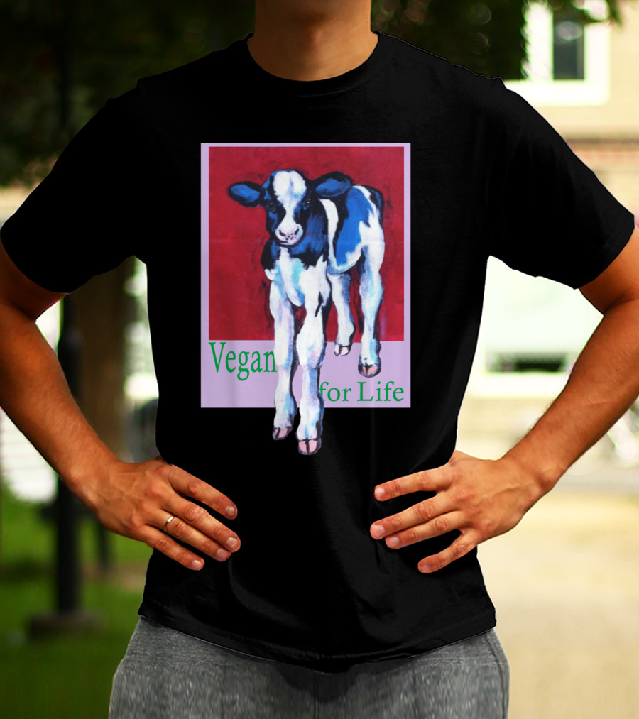 Vegan For Life Colorful Calf T-Shirt
