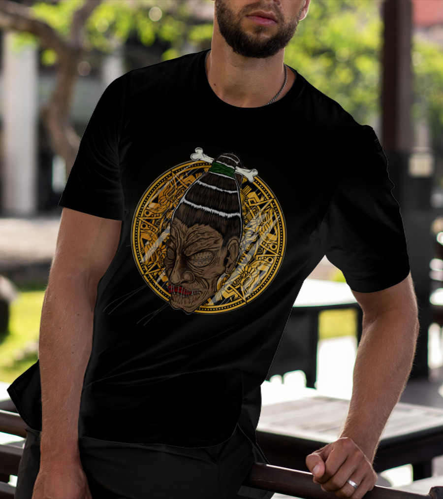 Can U Keep A Secret Intricate Tribal Pattern With Mythical Mask T-Shirt