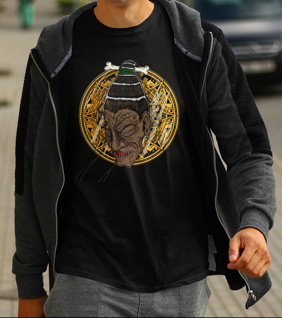 Can U Keep A Secret Intricate Tribal Pattern With Mythical Mask T-Shirt