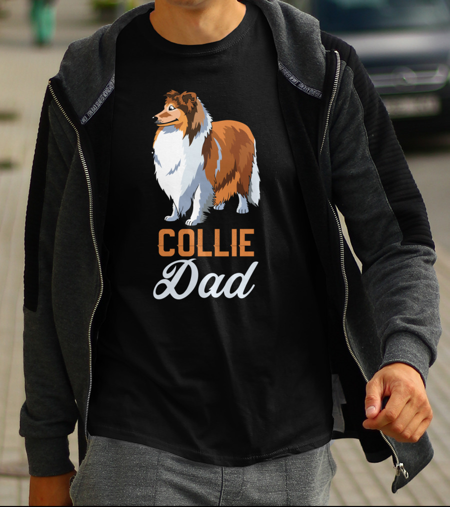 Collie Dad Loving Dog Owner T-Shirt