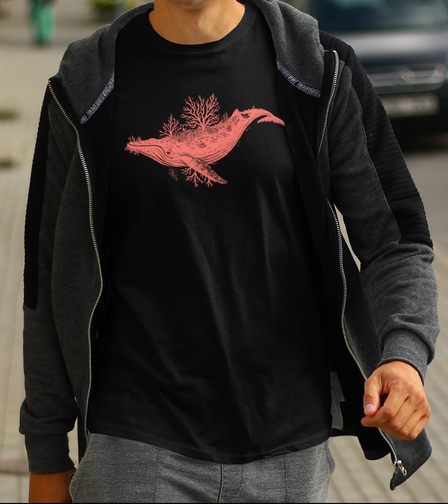 Living Environment Coral Whale Forest Fusion T-Shirt
