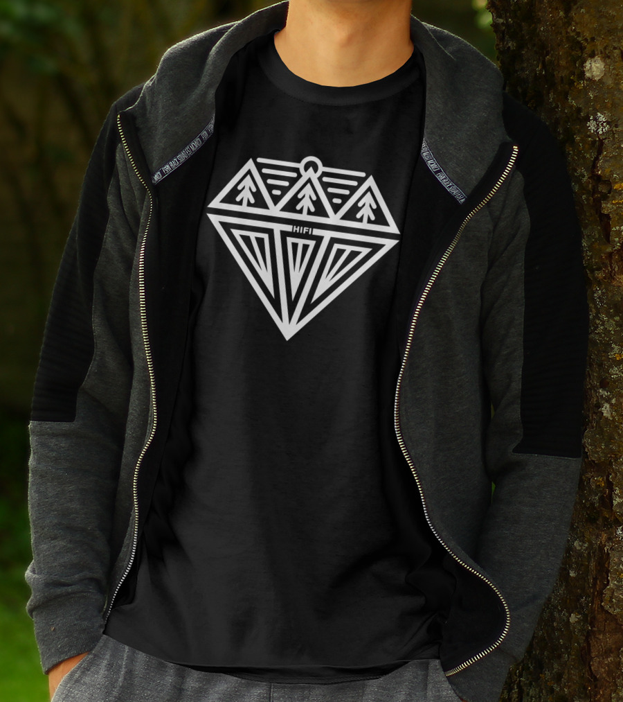 HIFI Geometric Diamond With Triangle Trees T-Shirt