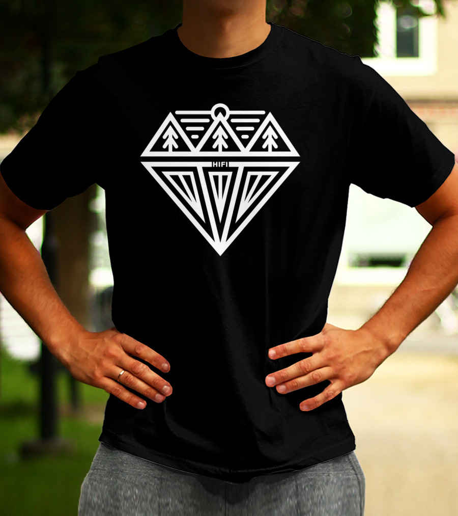 HIFI Geometric Diamond With Triangle Trees T-Shirt