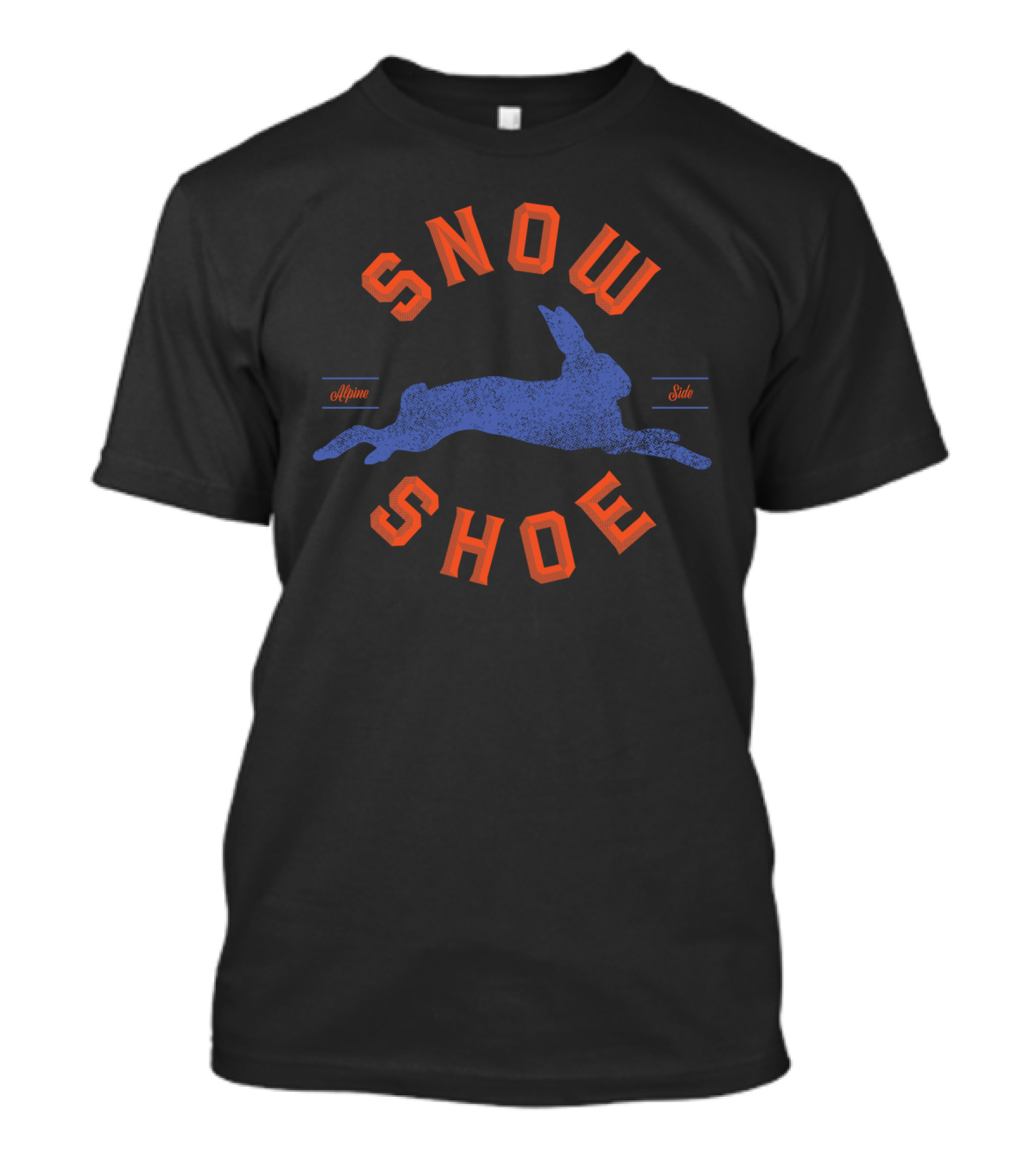 Snow Shoe Alpine Side Blue Rabbit T-Shirt