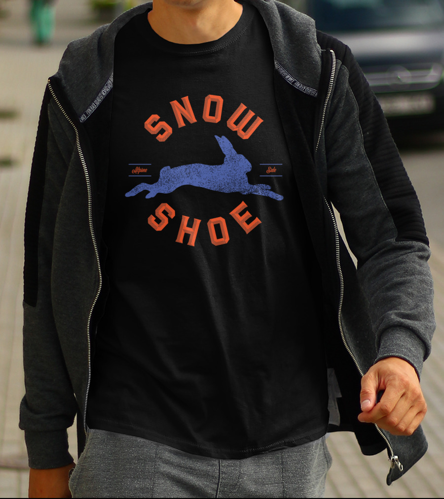 Snow Shoe Alpine Side Blue Rabbit T-Shirt