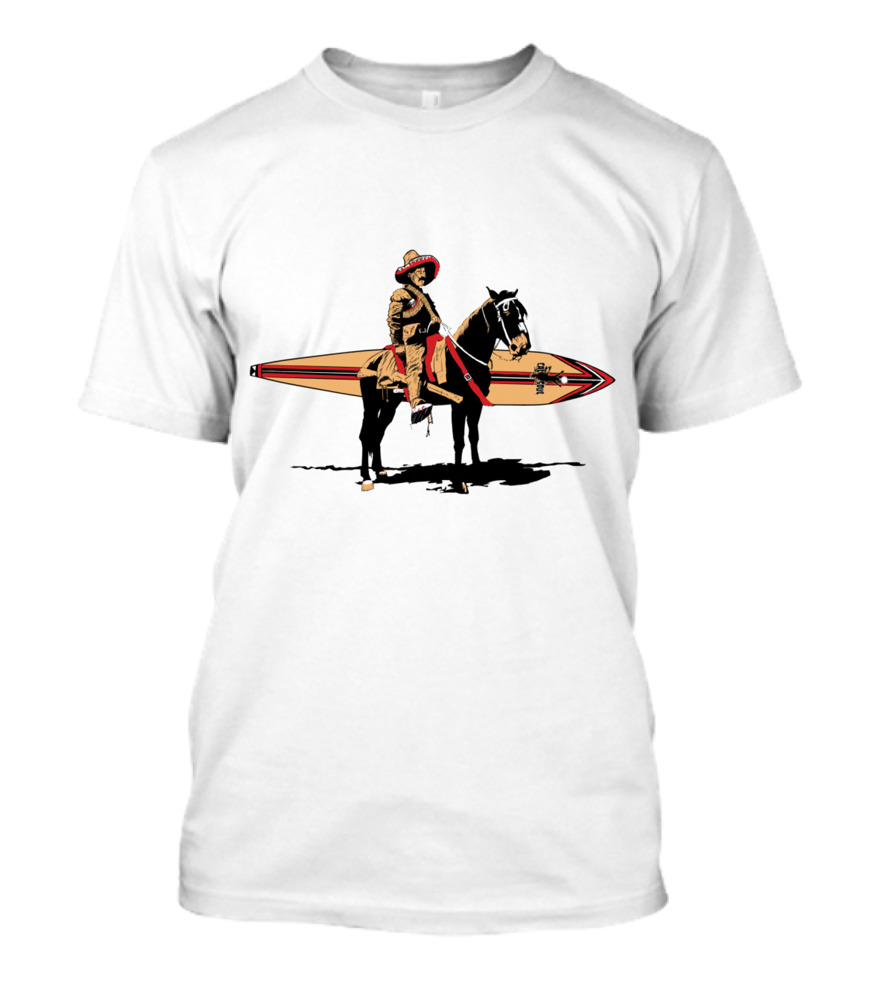 Pancho Would Go Surfing With Sombrero On Horseback T-Shirt