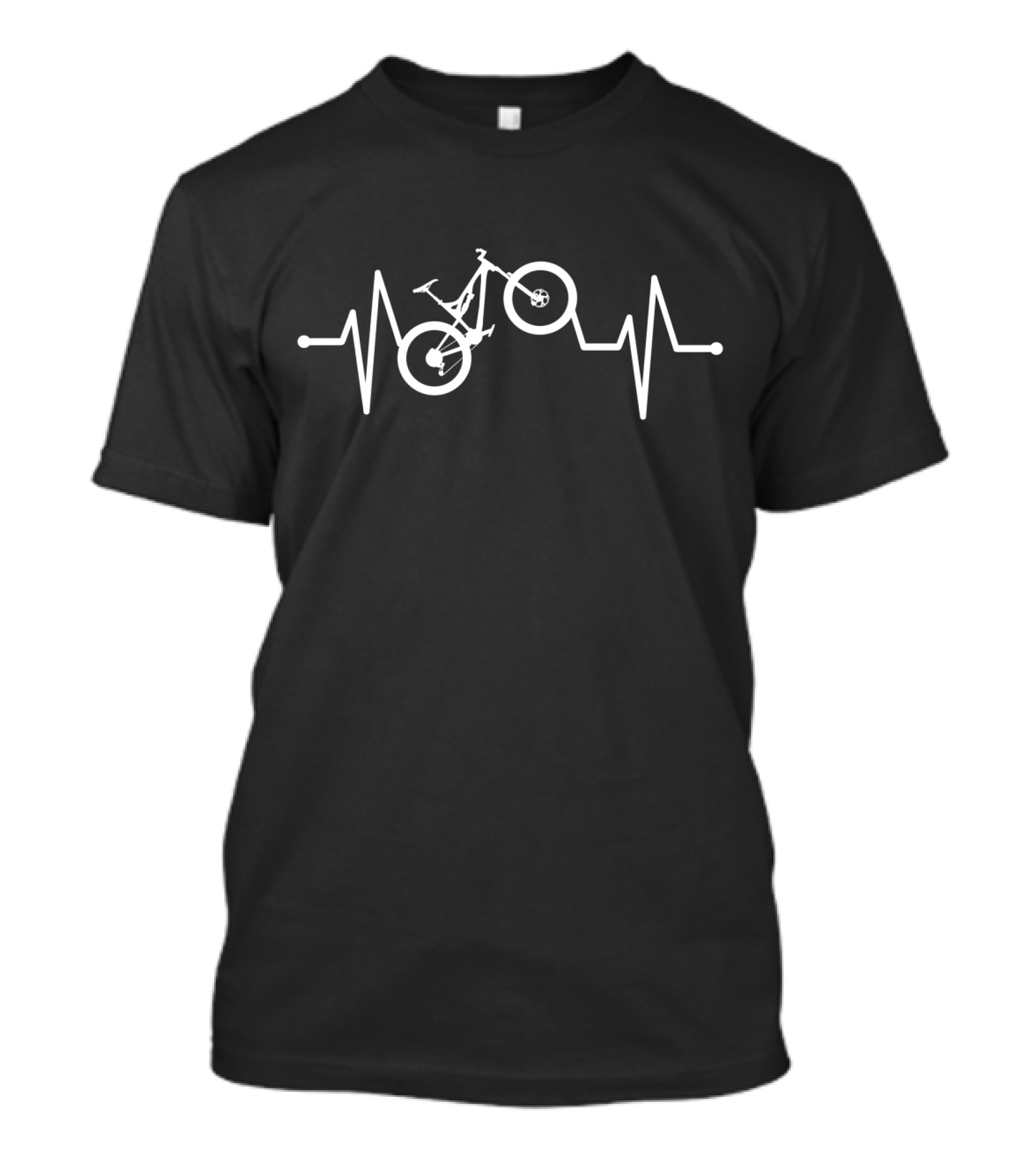Mountain Bike Heartbeat Pulse Graphic Adventure Riders' Passion T-Shirt