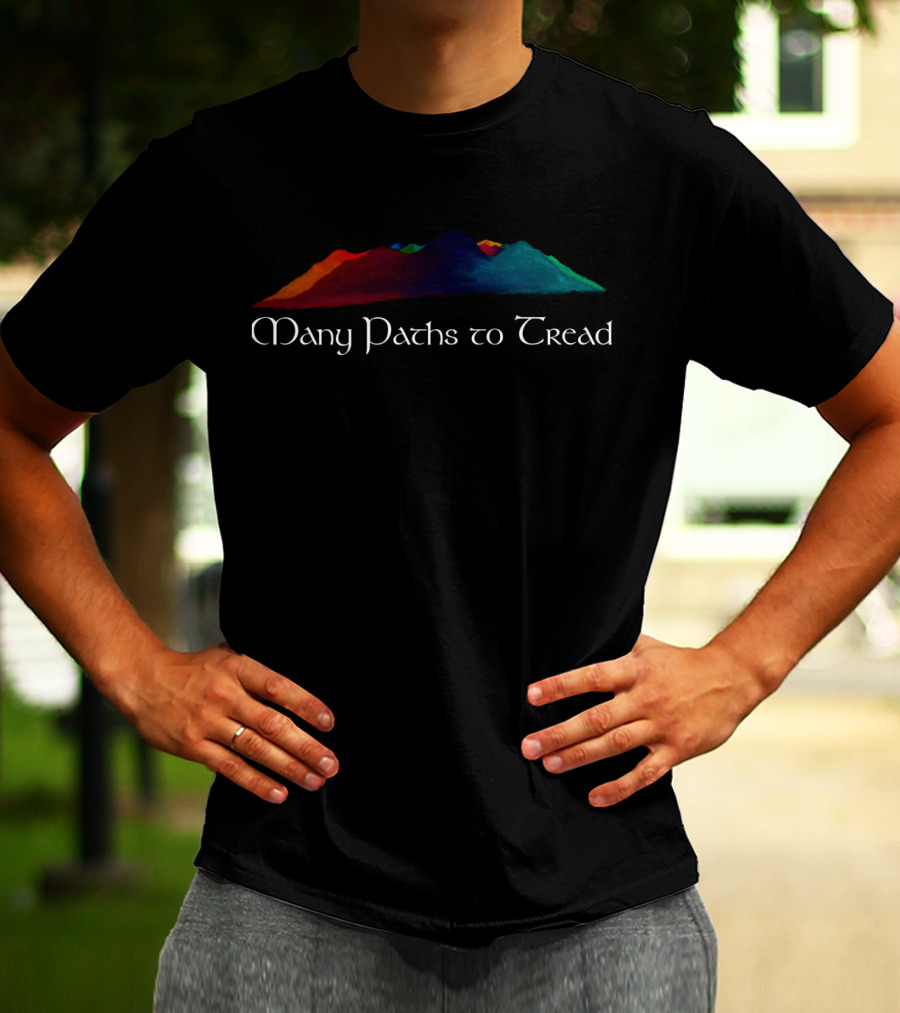 Many Paths To Tread Multicolored Mountain T-Shirt