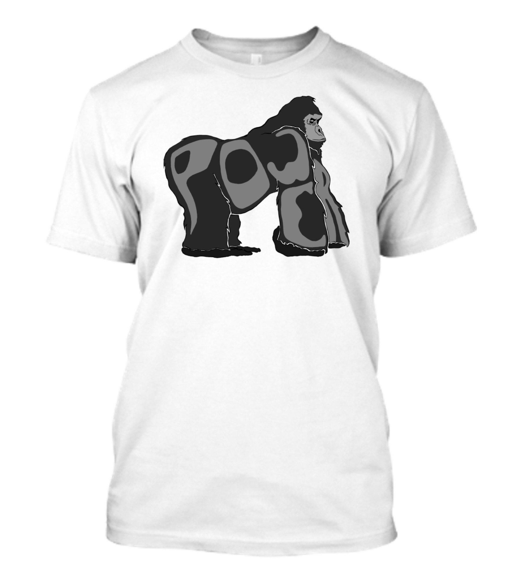 Powerful Gorilla Silhouette Art With Bold Typography T-Shirt