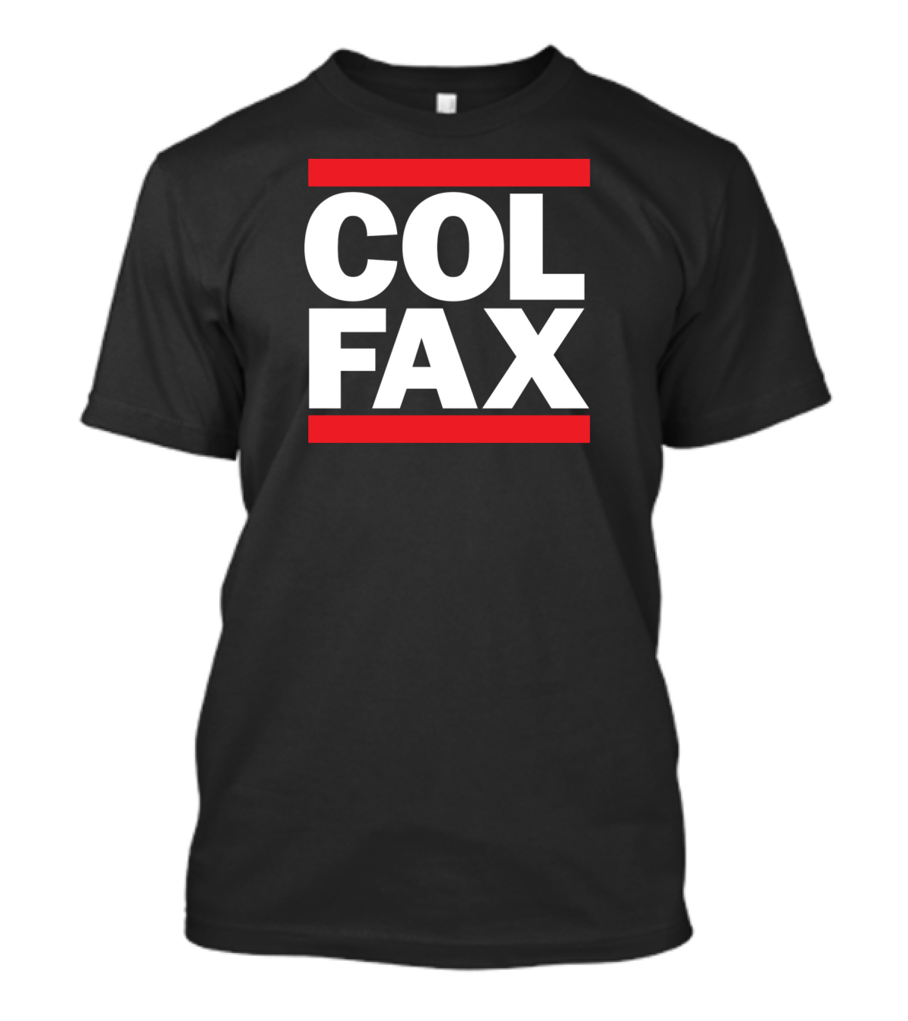 COL FAX Streetwear Fashion Bold Typography In Black And Red T-Shirt
