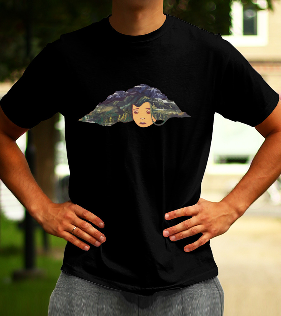 Climate Girl Mountain Landscape T-Shirt