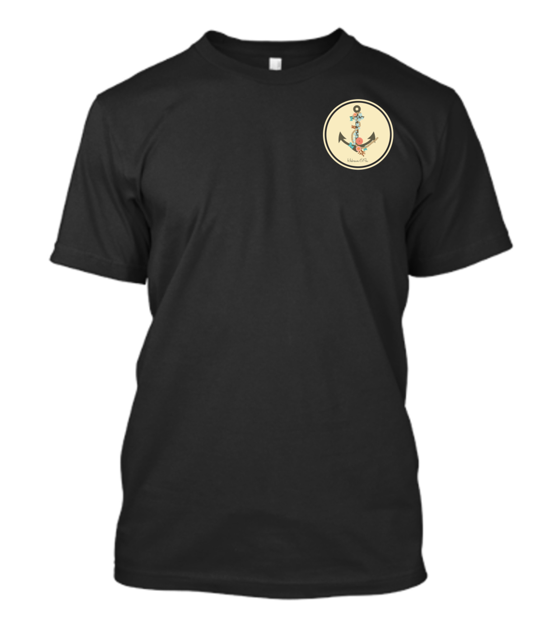 Anchor Soul Nautical Floral Emblem T-Shirt