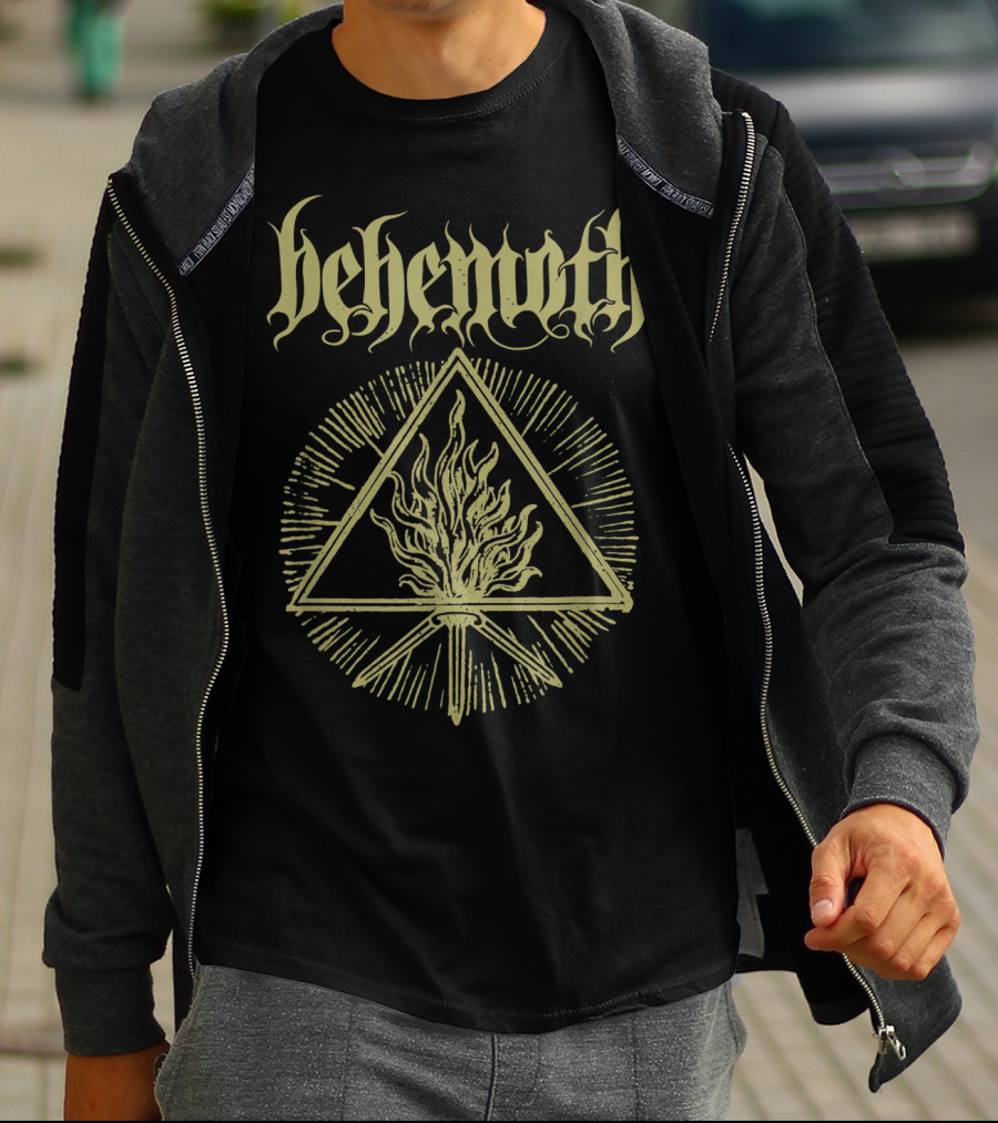 Behemoth Sigil Triangular Flame Symbol Official Merch T-Shirt