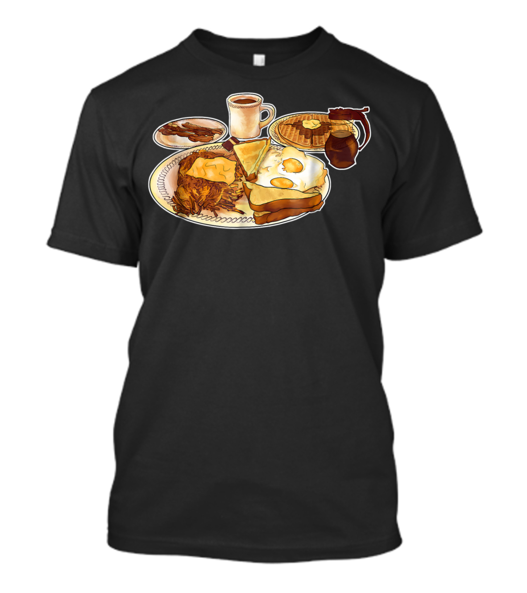 All Star Special Breakfast Plate With Coffee And Pancakes T-Shirt