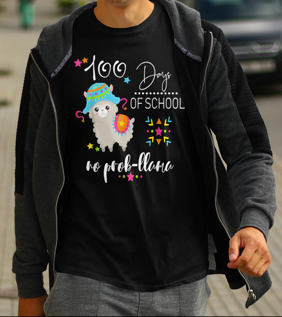 100 Days Of School No Prob-llama T-Shirt