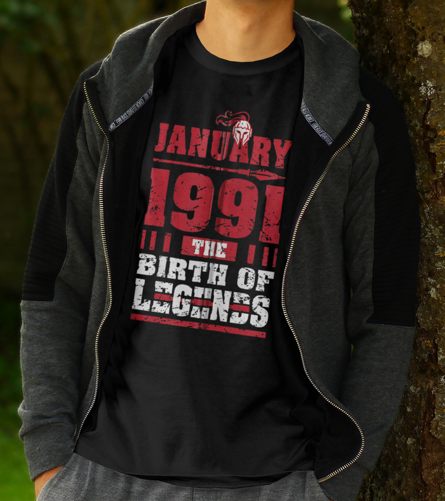 January 1991 The Birth Of Legends Helmet Emblem T-Shirt