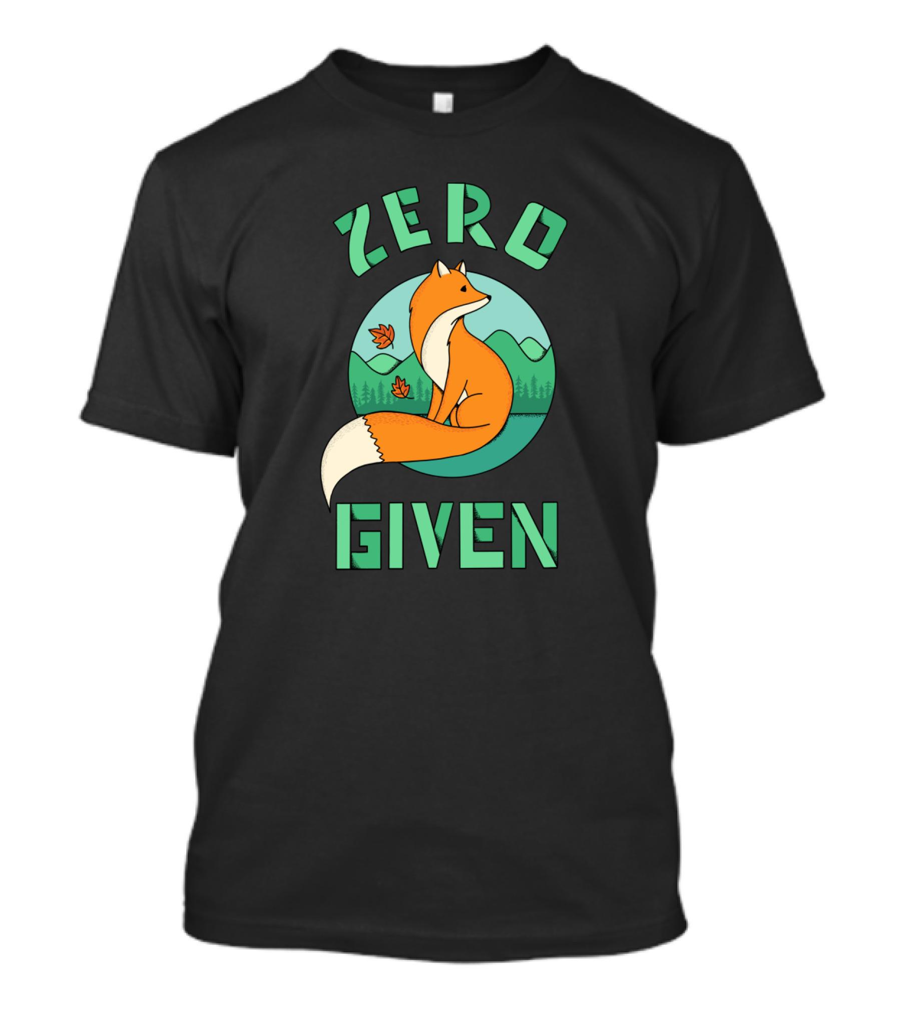 Zero Given FoxOutdoor Autumn Scene T-Shirt