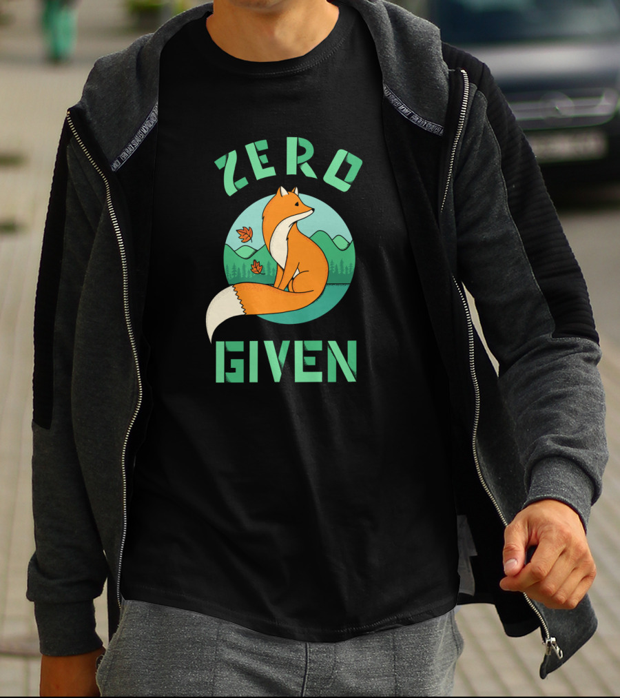 Zero Given FoxOutdoor Autumn Scene T-Shirt