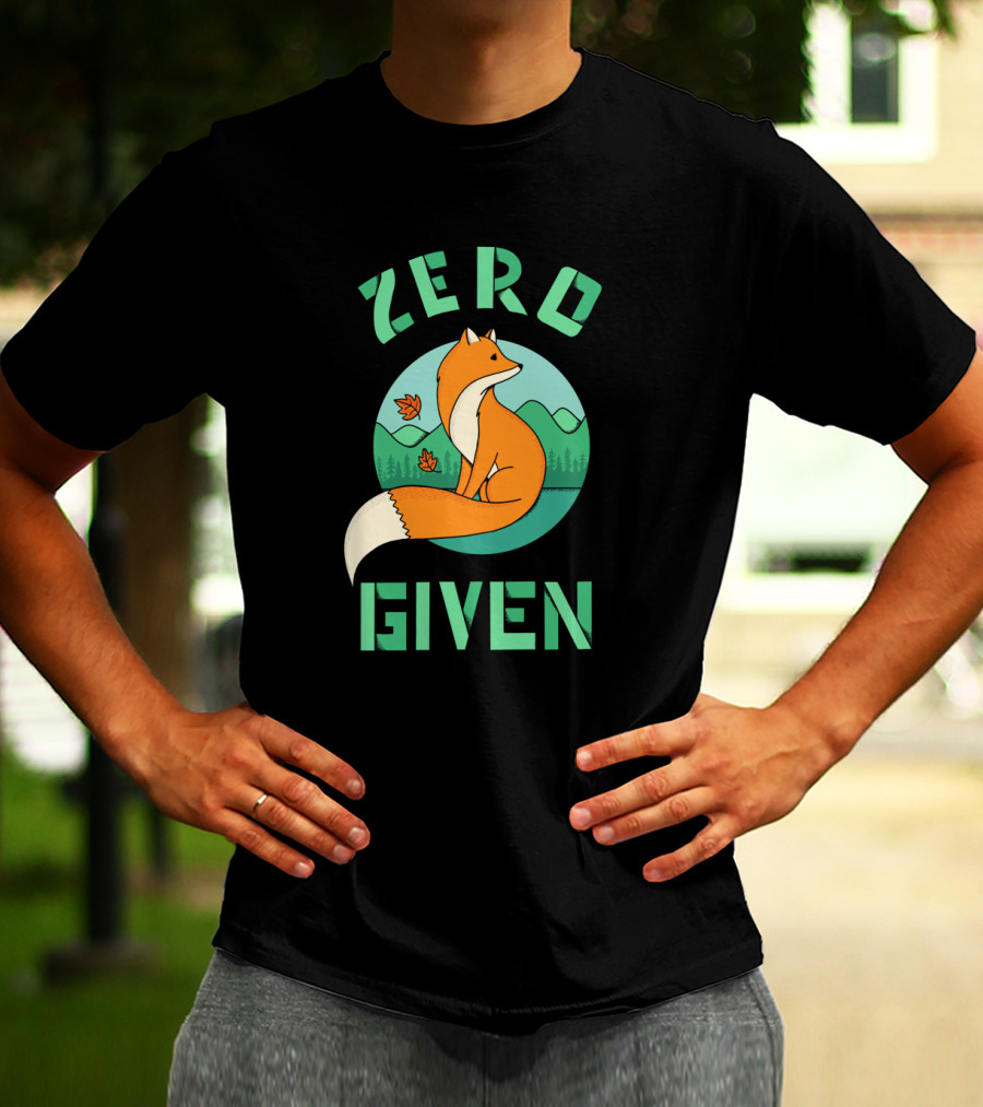 Zero Given FoxOutdoor Autumn Scene T-Shirt