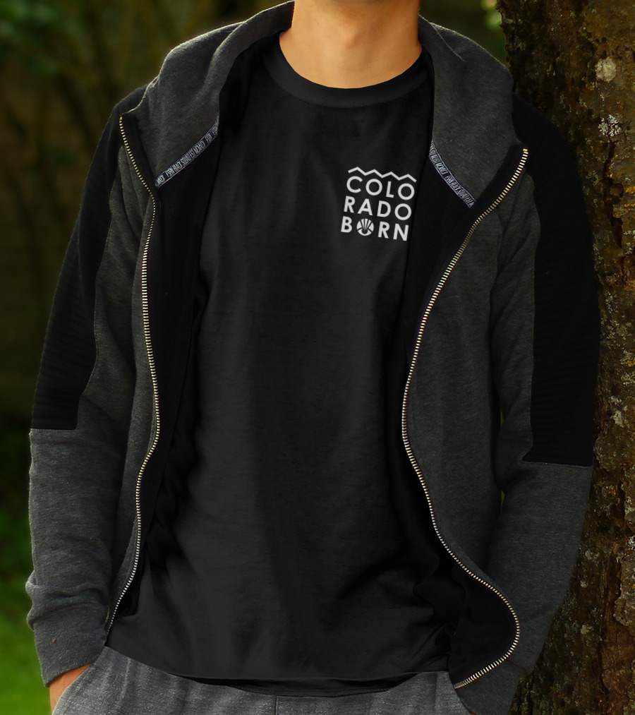 Colorado Born Featuring Iconic Sun Mountain Wave T-Shirt