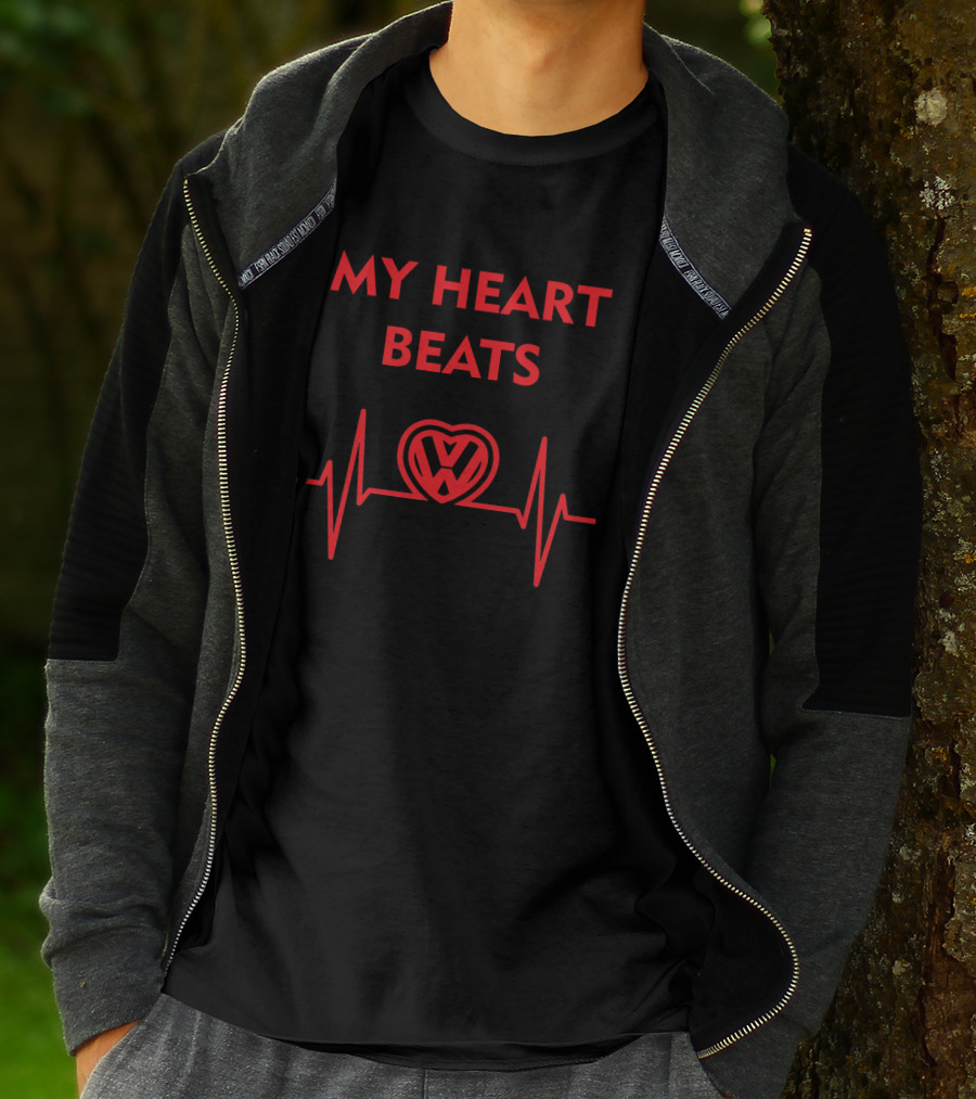 MY HEART BEATS VW Heartbeat T-Shirt