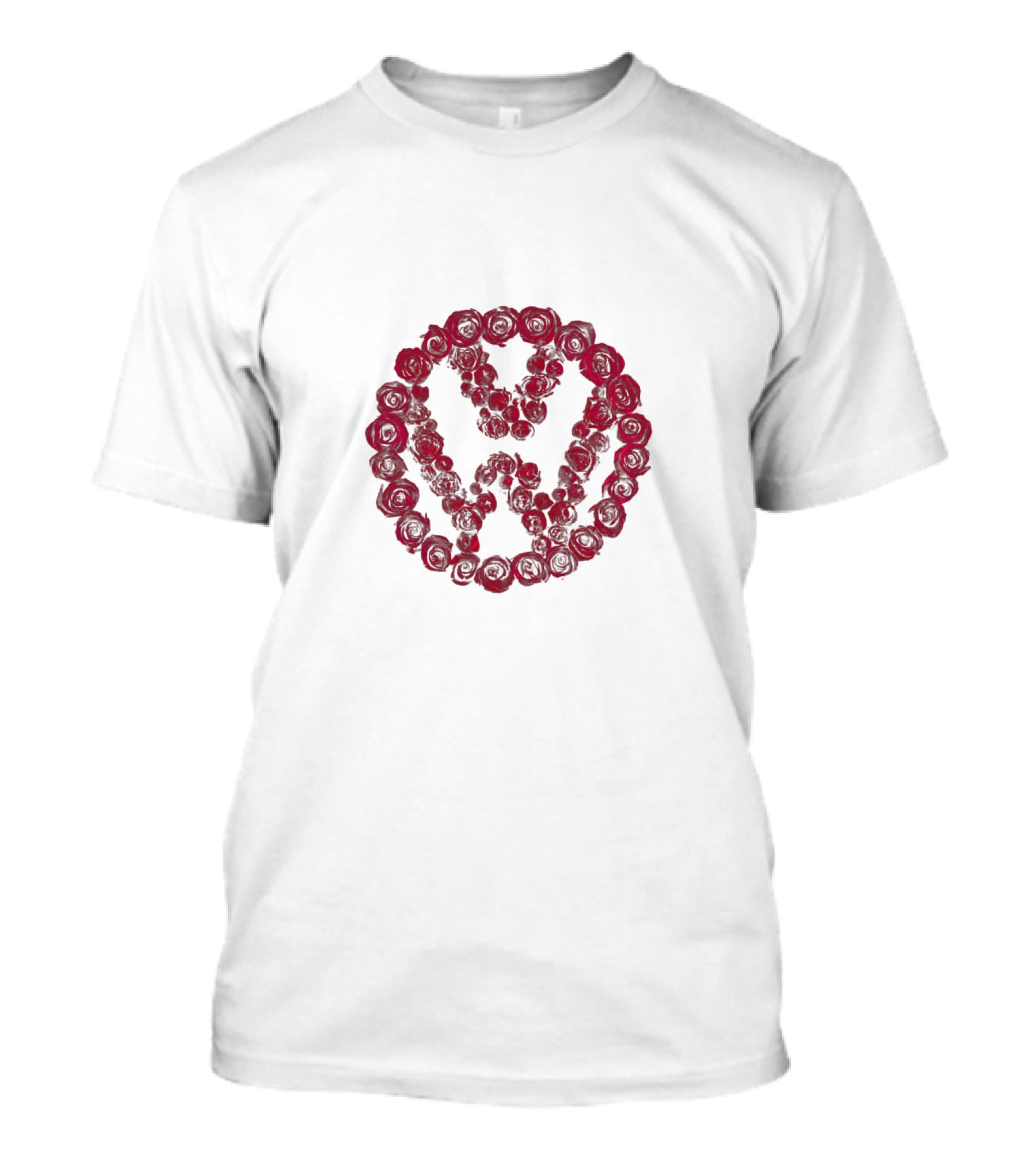 VWROSE Red Rose Circle Emblem T-Shirt