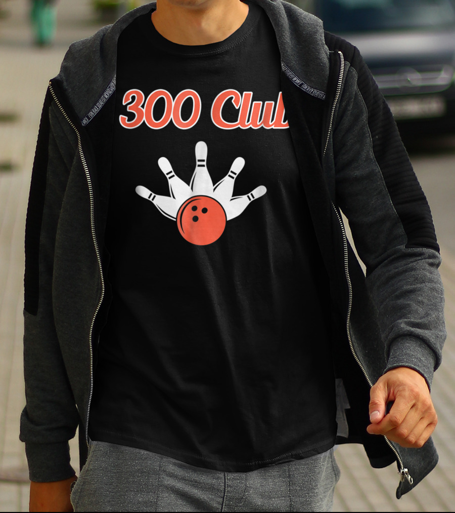 300 Club Bowling Perfect Game Achievement T-Shirt