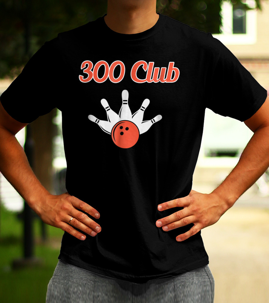 300 Club Bowling Perfect Game Achievement T-Shirt