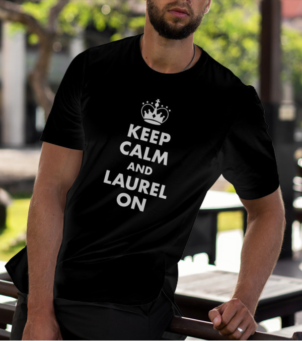 Keep Calm And Laurel On Crown Icon T-Shirt
