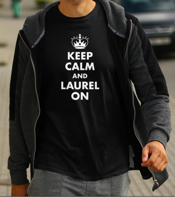 Keep Calm And Laurel On Crown Icon T-Shirt